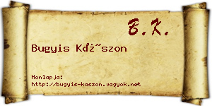 Bugyis Kászon névjegykártya